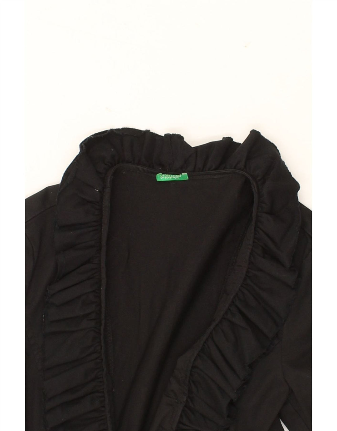 BENETTON Womens Blazer Jacket IT 42 Medium Black Cotton Vintage Benetton and Second-Hand Benetton from Messina Hembry 