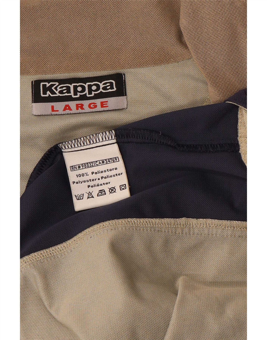 Kappa Herre træningsdragt Topjakke Stor Beige Colourblock Polyester