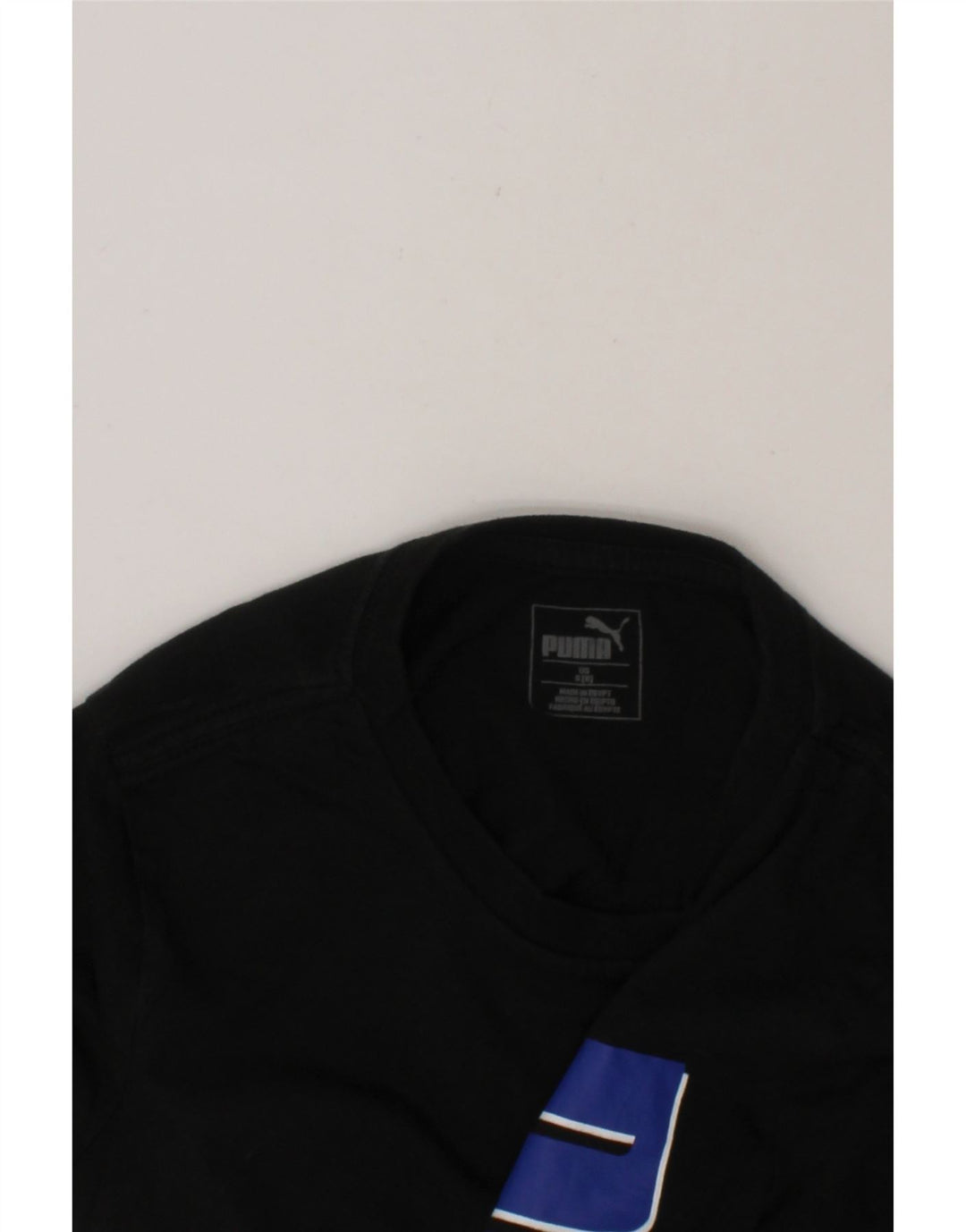 PUMA Boys Graphic T-Shirt Top 7-8 Years Small  Black Cotton Vintage Puma and Second-Hand Puma from Messina Hembry 