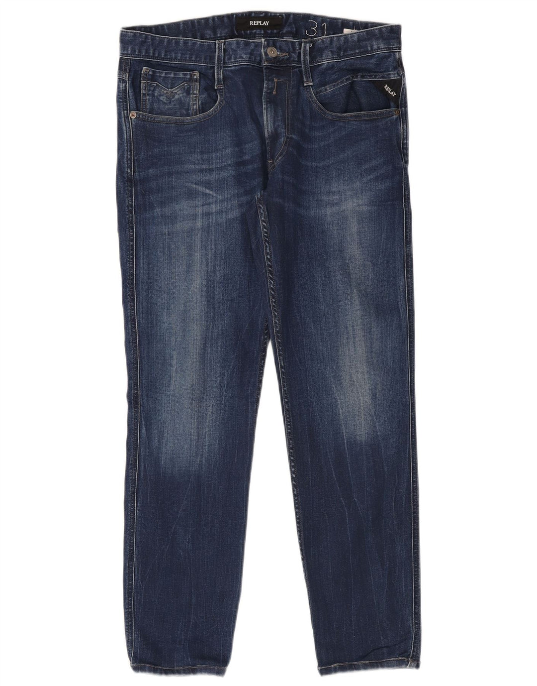 Replay Herre Slim Jeans W31 L32 Blå Bomuld