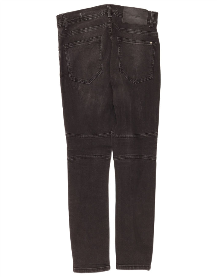 ZARA Herre Slim Jeans EU 38 Small W30 L28 Sort Bomuld