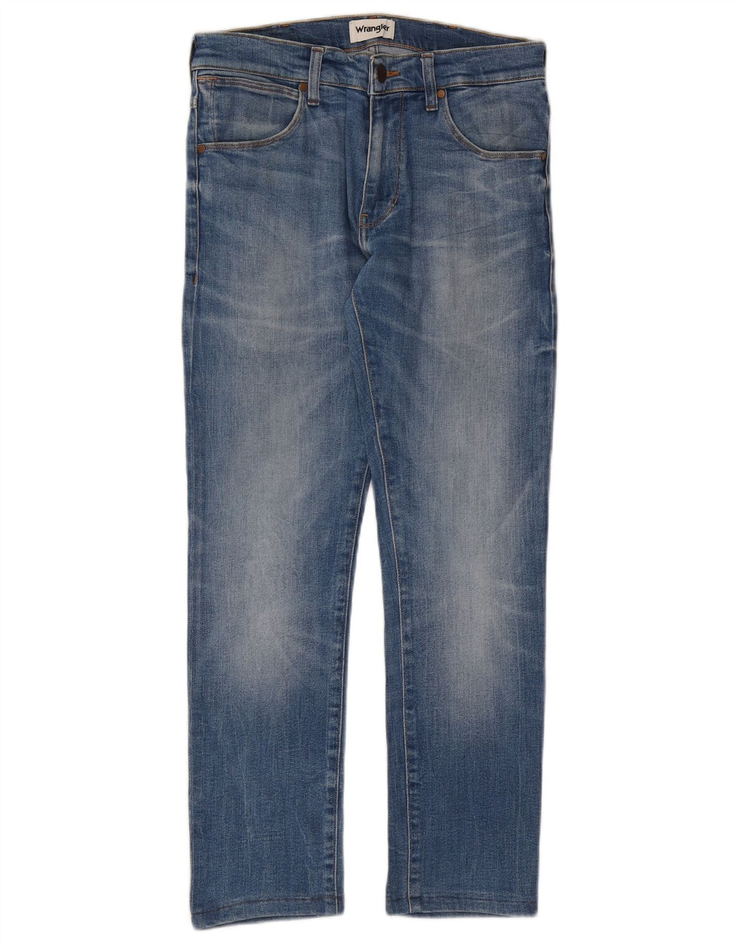 WRANGLER Dame Larston Slim Jeans W30 L28 Blå Bomuld