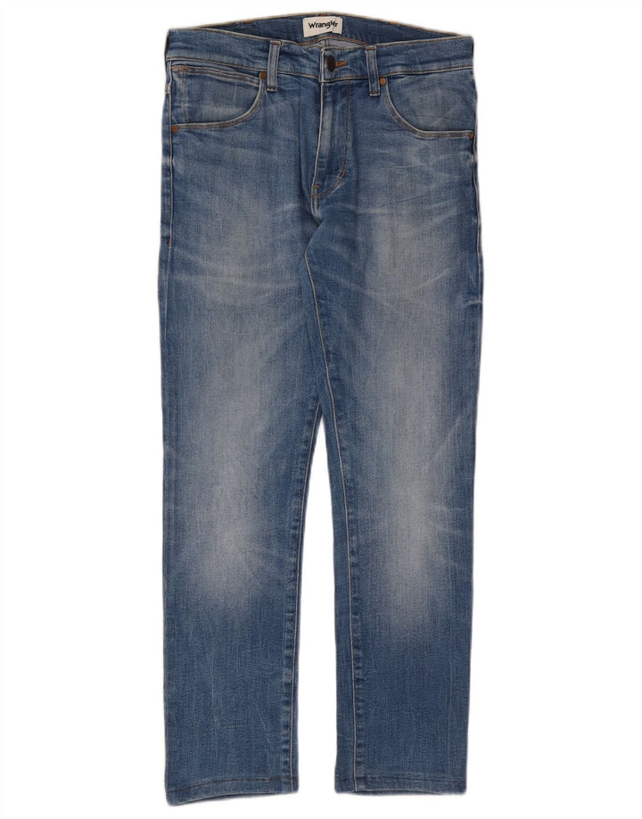 WRANGLER Dame Larston Slim Jeans W30 L28 Blå Bomuld