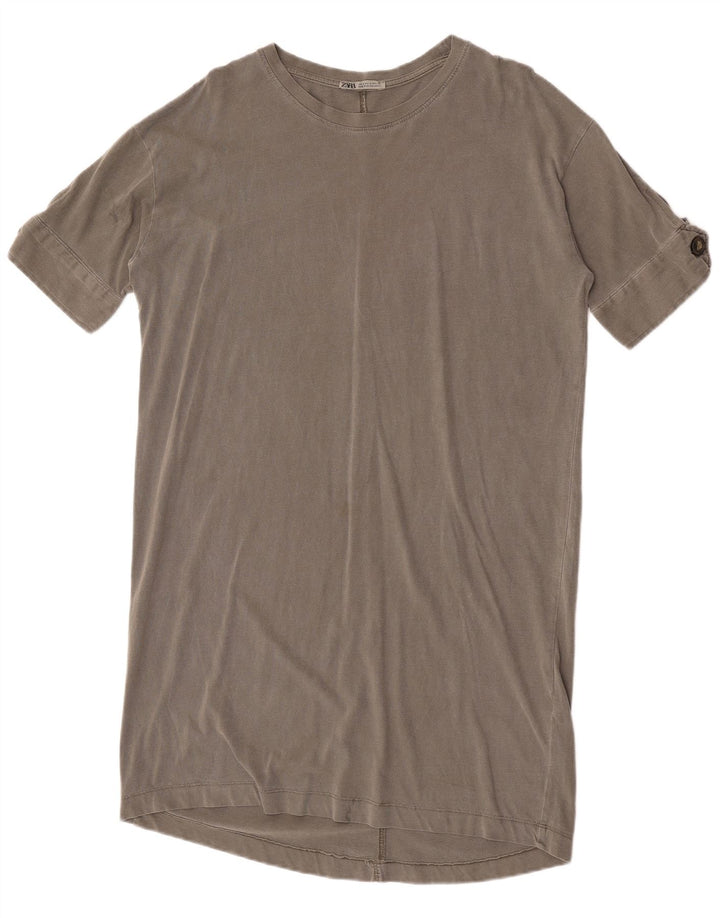 Zara T-shirtkjole til kvinder UK 14 Medium Grå