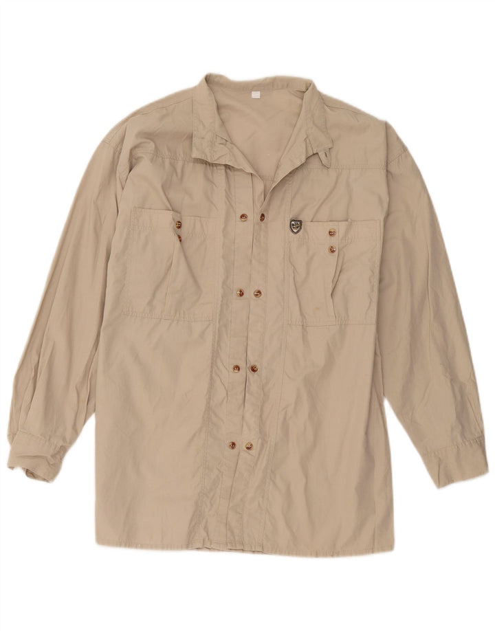 Vintage herreskjorte str. 40 Medium Beige