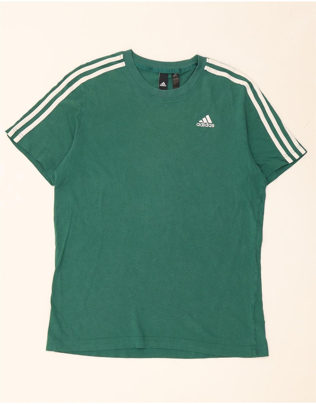 Adidas T-shirt top mellem grøn bomuld til mænd