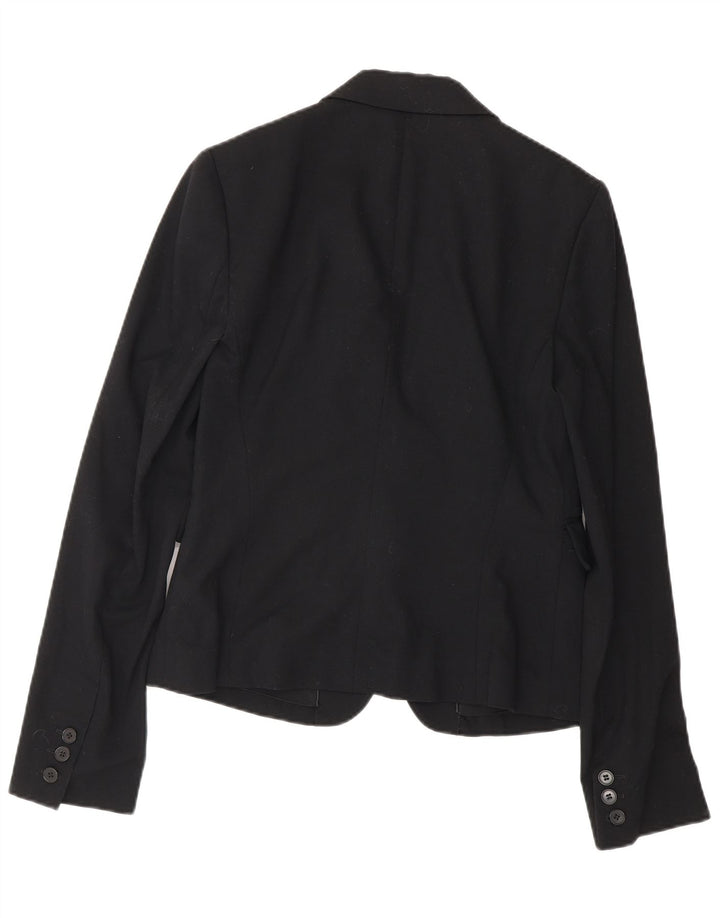 Joseph Dame 1 Knap Blazer Jakke IT 38 XS Sort Virgin Wool