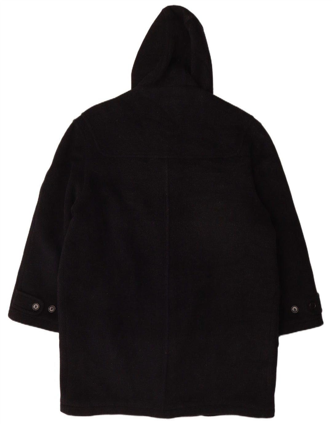 Vintage Herre Hooded Duffel Coat UK 42 XL Navy Blue Wool