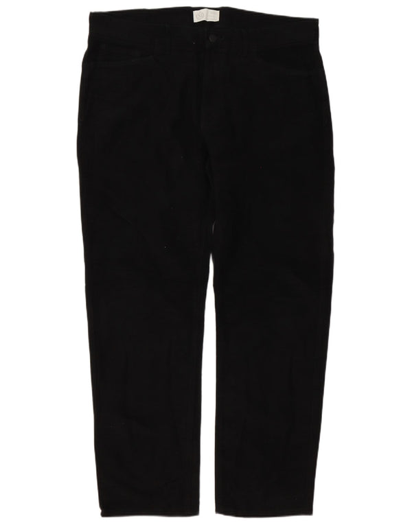 Marks & Spencer Herre Regular Fit Casual Bukser W36 L31 Sort Bomuld