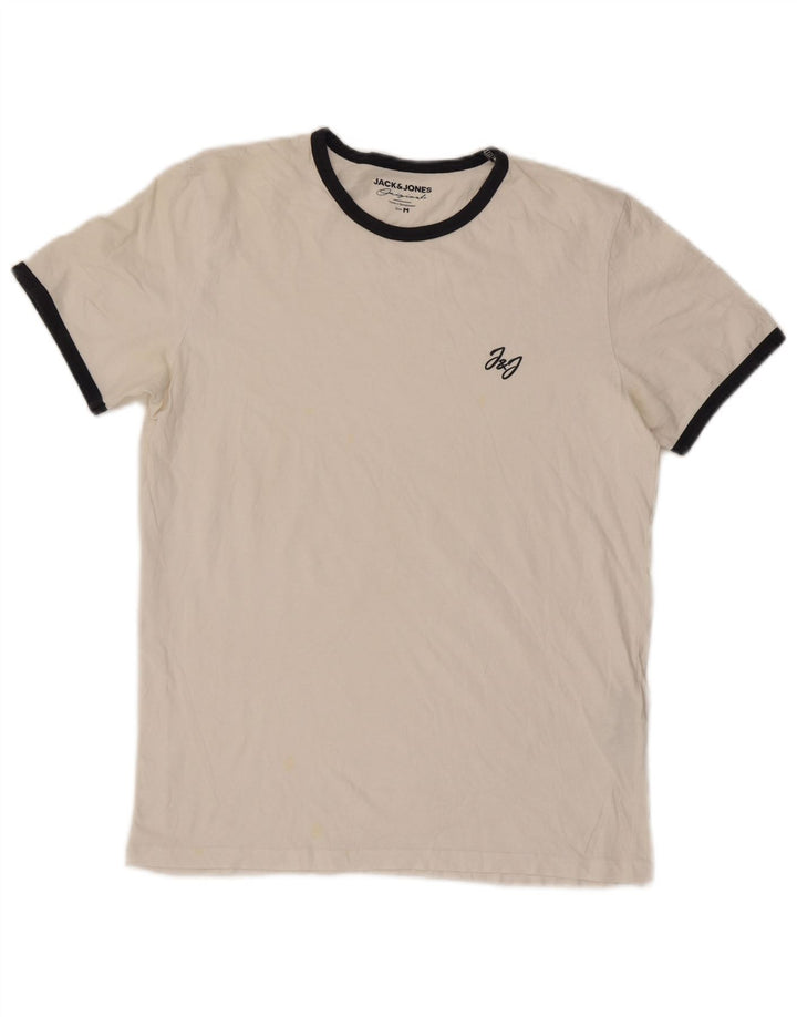 Jack & Jones herre T-shirt top mellem hvid stribet bomuld