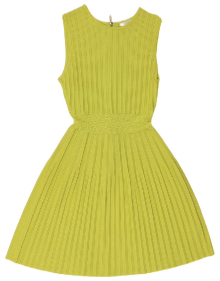 TED BAKER ærmeløs trøjekjole til kvinder størrelse 2 Lille grøn viskose