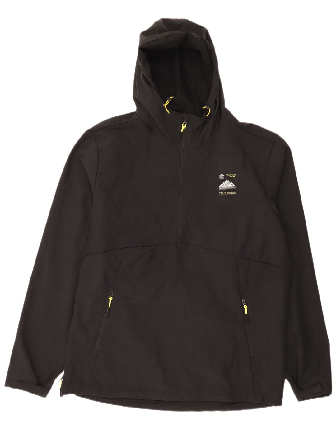 Crivit Herre Hættetrøje Regnjakke UK 38/40 Medium Sort Polyester