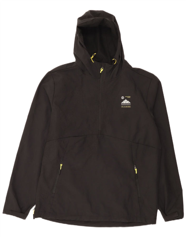 Crivit Herre Hættetrøje Regnjakke UK 38/40 Medium Sort Polyester