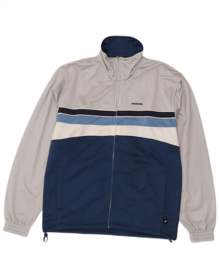 Diadora Træningsdragt til mænd Topjakke UK 38 Medium White Colourblock Polyester