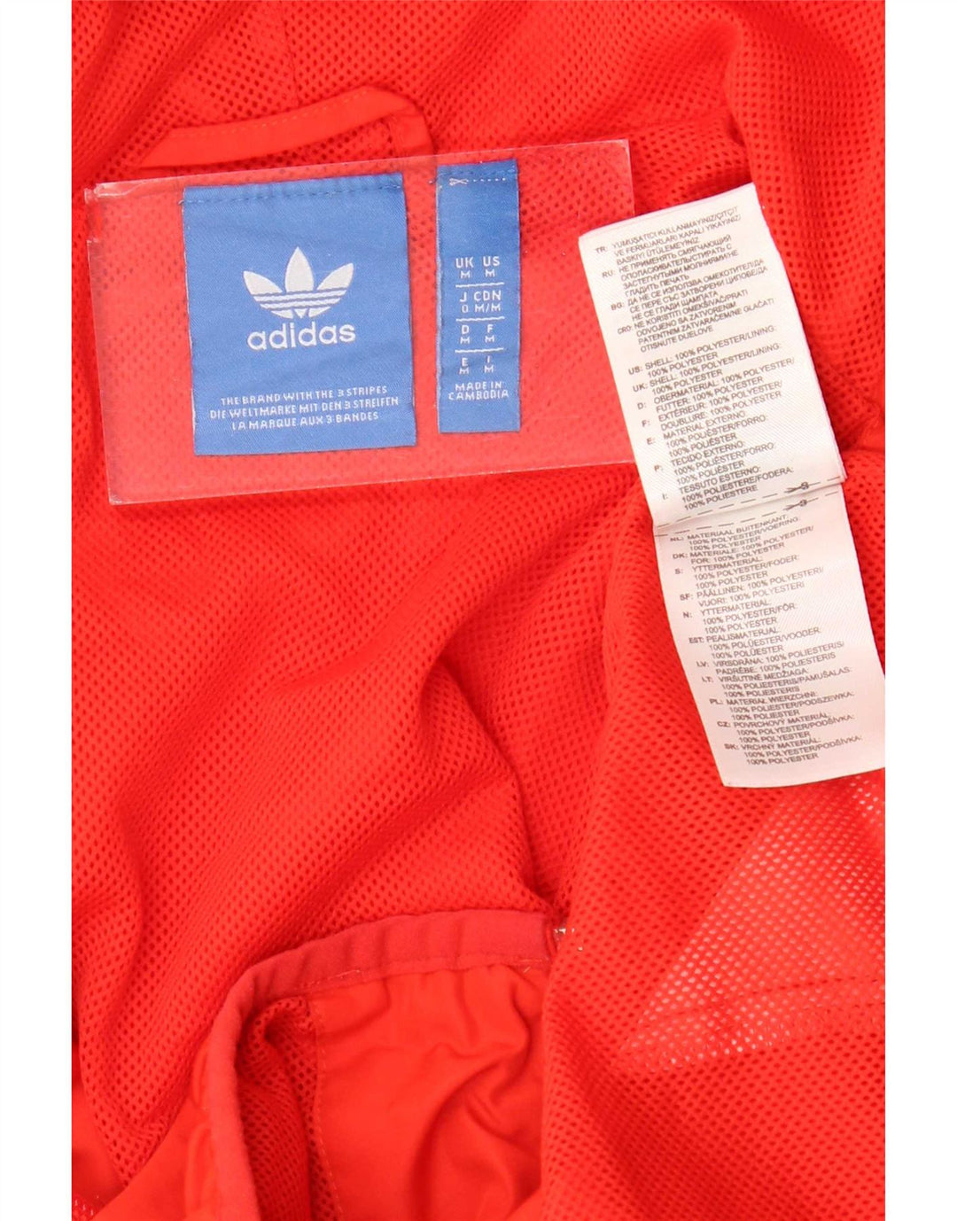 Adidas Træningsdragt med hætte til mænd Topjakke Medium Rød Colourblock Polyester