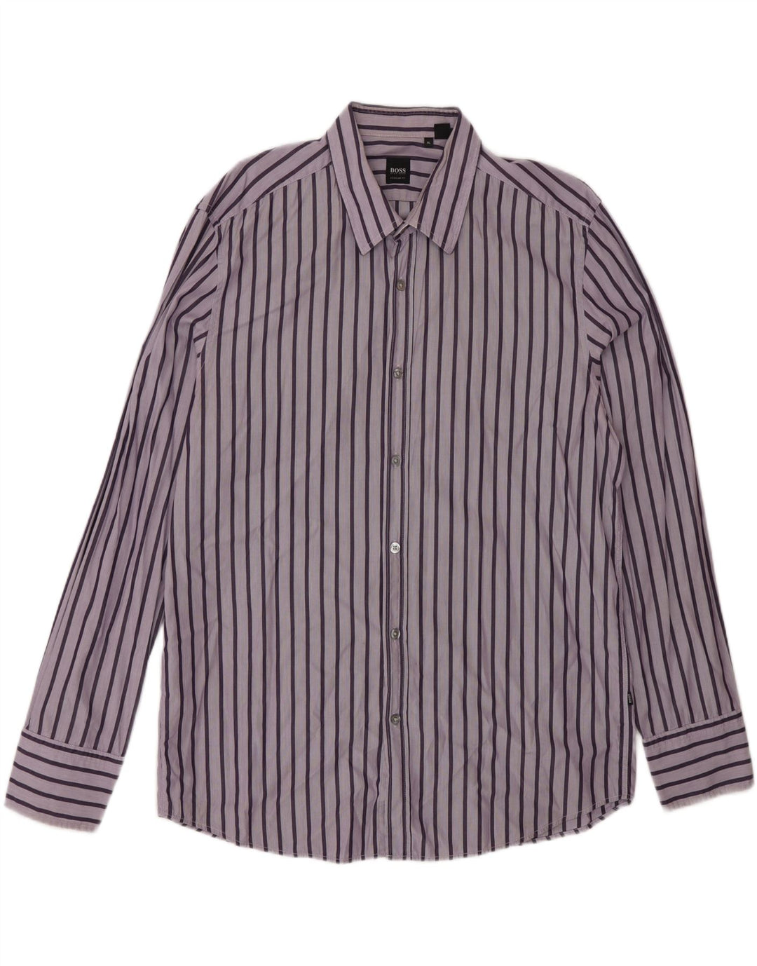 Hugo Boss Herre Regular Fit skjorte XL lilla stribet