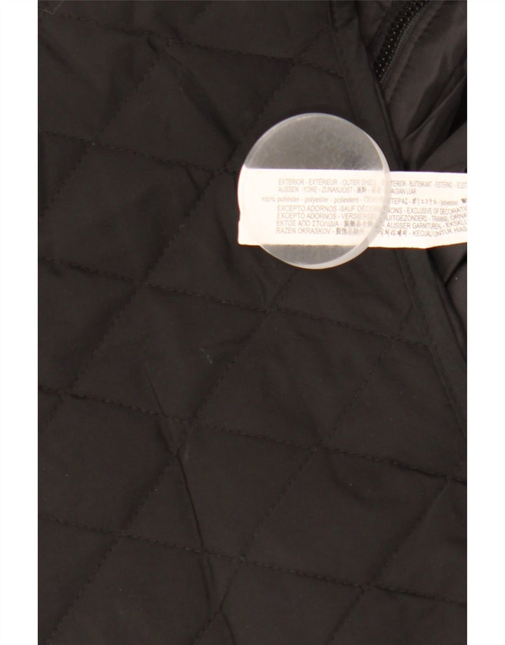 Zara Herre Quiltet Gilet UK 38 Medium Black Polyester