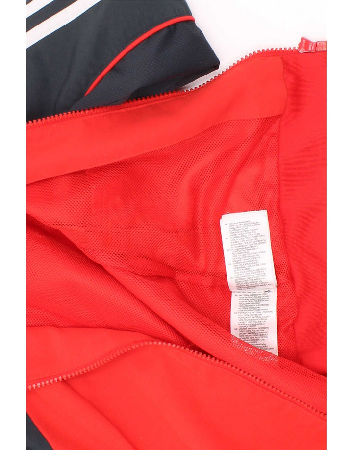 Adidas Drenge Træningsdragt Topjakke 3-4 År Rød Colourblock Polyester