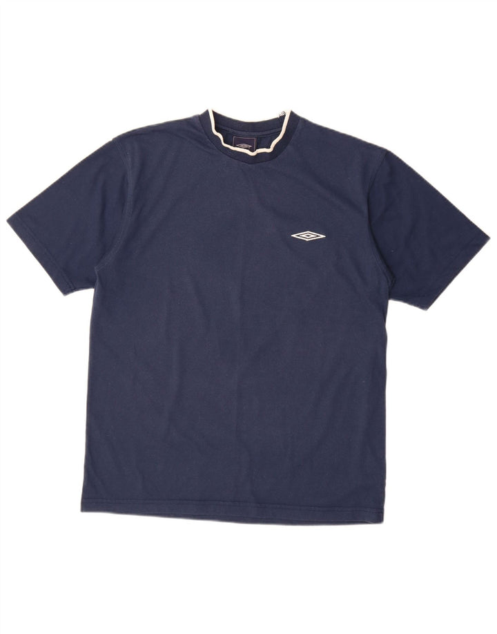 Umbro Herre T-Shirt Top Medium Marineblå Polyester