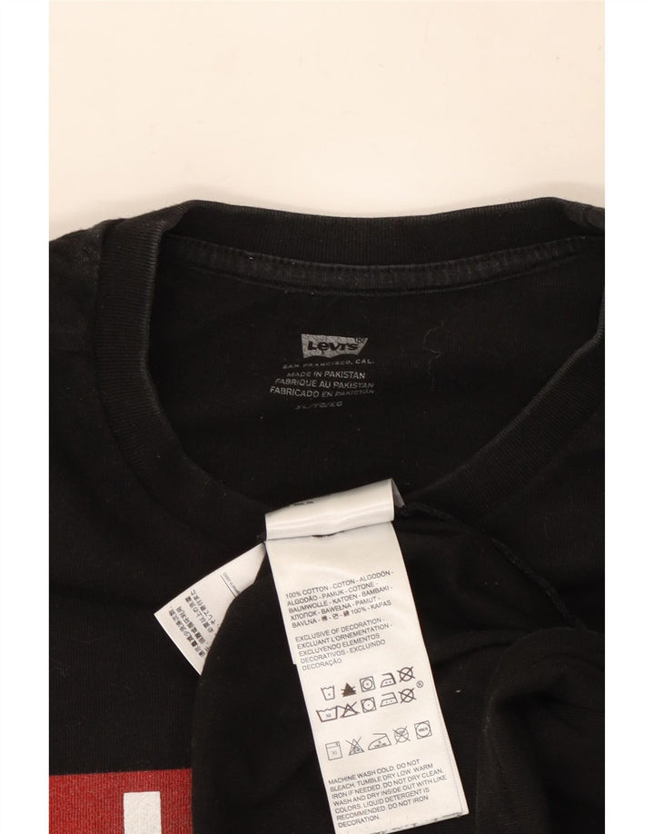 Levi's Herre grafisk T-shirt top XL sort bomuld