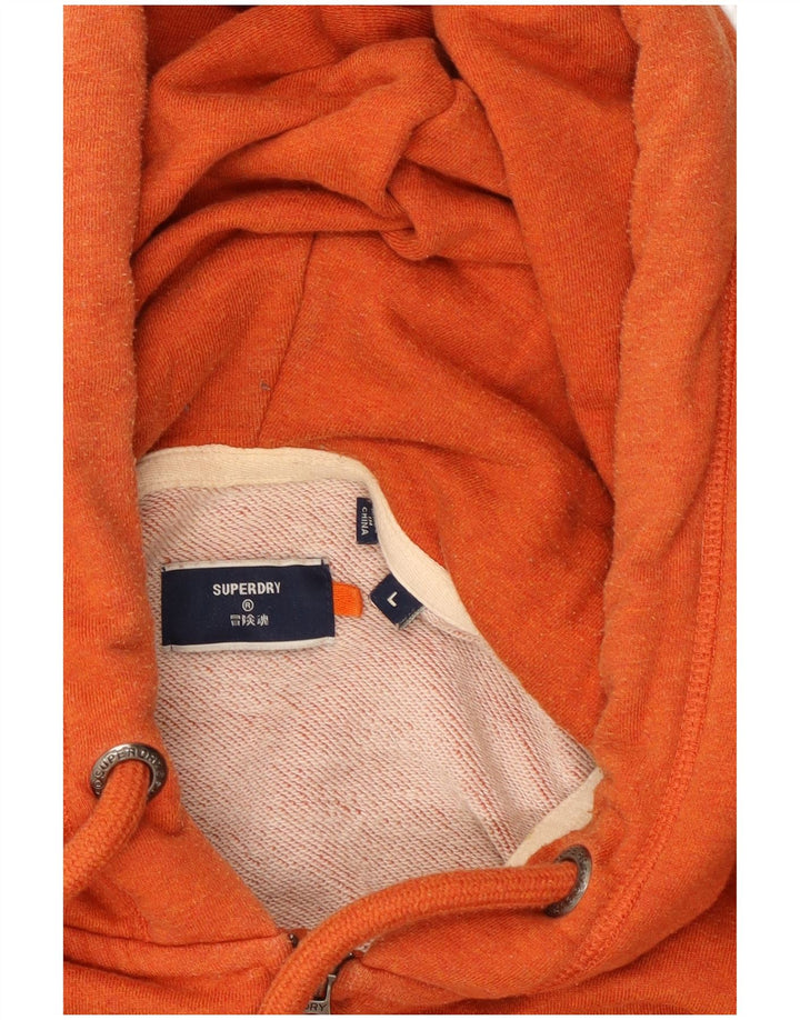 Superdry Hættetrøje med lynlås til mænd Stor orange bomuld