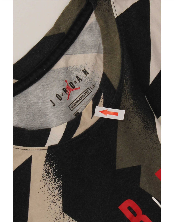 Jordan Herre Standard Fit Grafisk T-shirt Top Medium Flerfarvet Geometrisk
