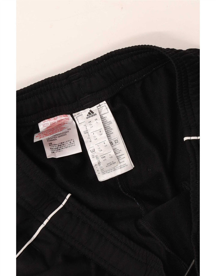 Adidas Drenge Træningsdragt Bukser Joggers 13-14 År Sort Polyester