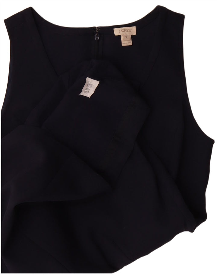J. CREW Dame Ærmeløs A-line Kjole US 6 Medium Navy Blue Polyester