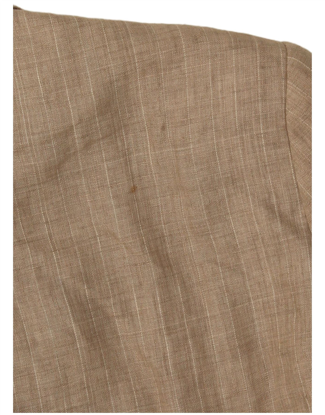 Zara Dame 1 Knap Blazer Jacket UK 18 XL Beige Nålestribet Polyester