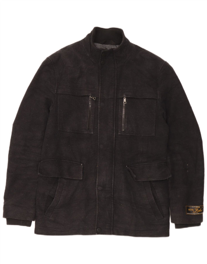 Marks & Spencer Herre Windbreaker Coat UK 36 Small Black Bomuld