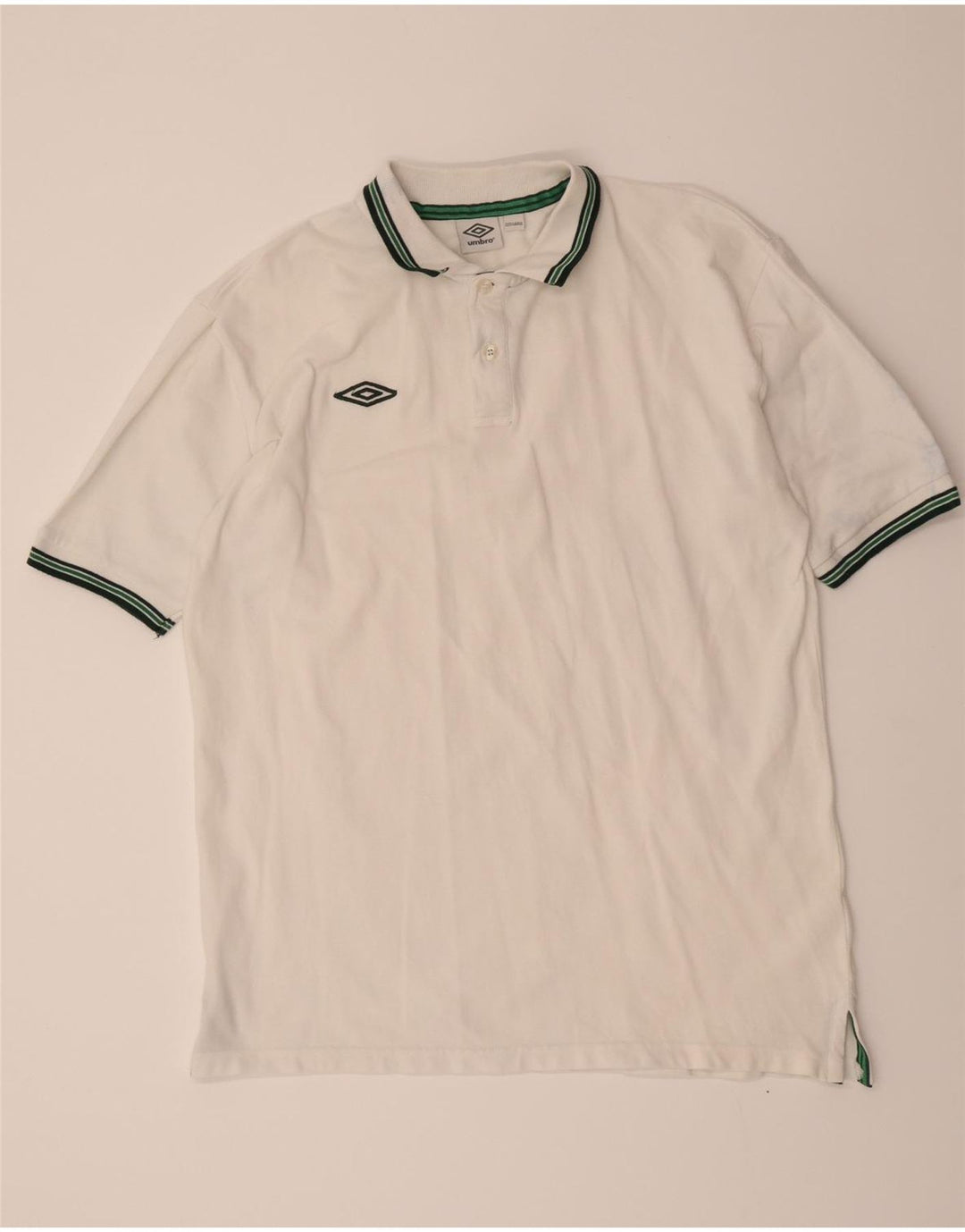 UMBRO Mens Polo Shirt 3XL White Cotton Vintage Umbro and Second-Hand Umbro from Messina Hembry 