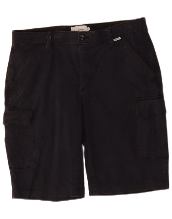 Calvin Klein Herre Cargo Shorts IT 48 Medium W34 Marineblå Bomuld