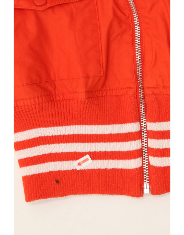 ADIDAS Bomberjakke til kvinder UK 8 Small Orange Bomuld