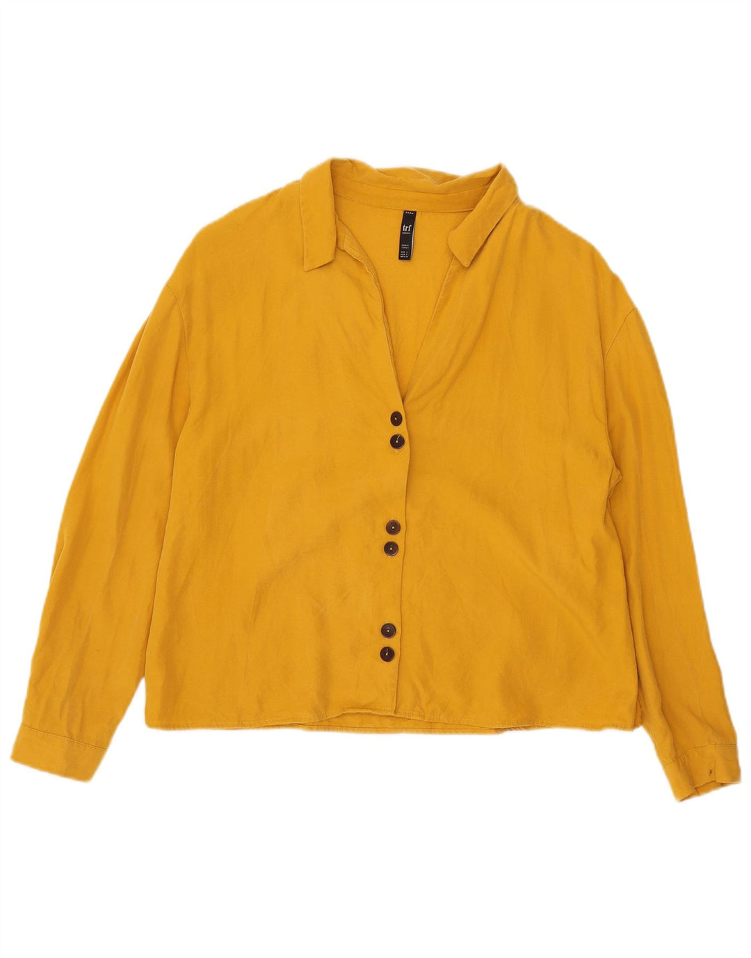 Zara Dame Trafaluc Skjorte UK 16 Large Yellow