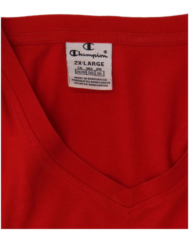 CHAMPION Dame T-Shirt Top UK 20 2XL Rød