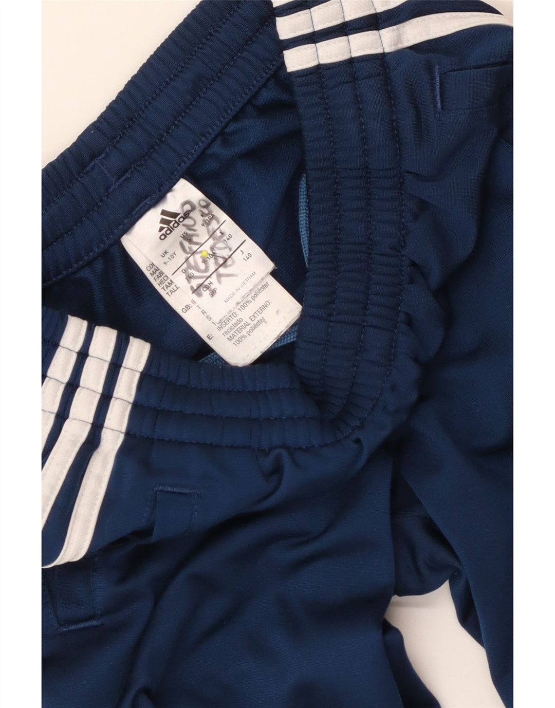 Adidas Drenge Træningsdragt Bukser Joggers 9-10 År Marineblå Polyester