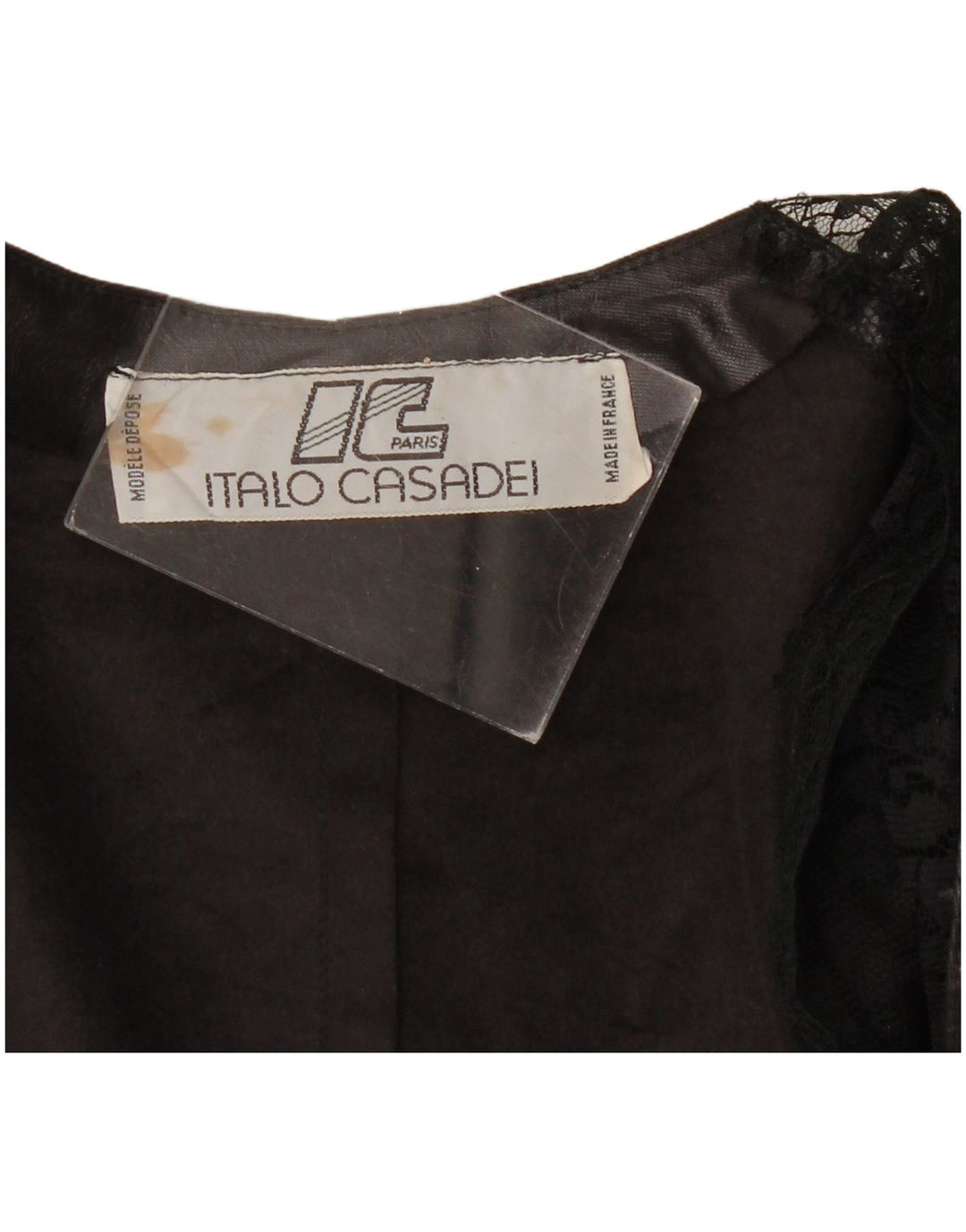 VINTAGE dame cardigantop 3/4 ærmer UK 10 Small Black