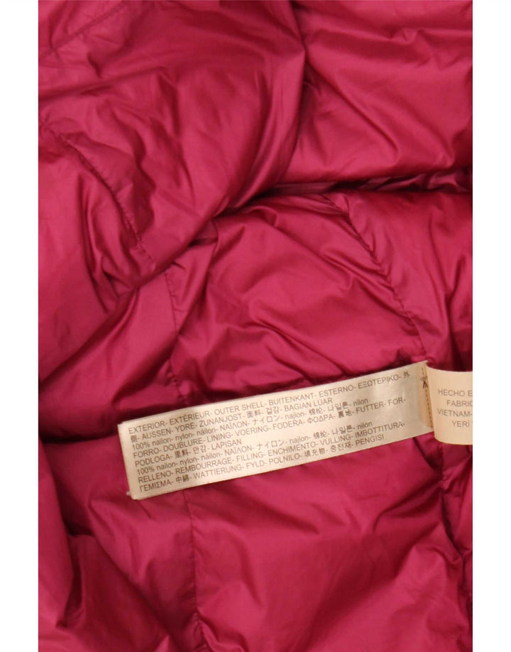 Massimo Dutti Dame Polstret Jakke UK 10 Lille Pink Nylon
