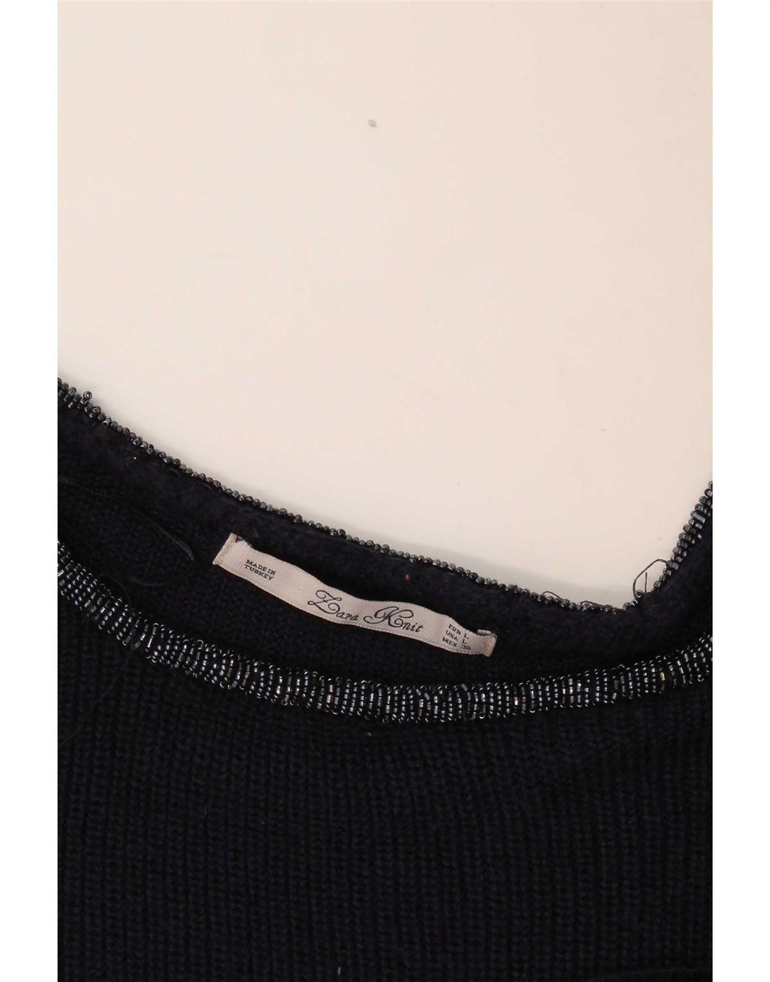 Zara Dame Oversized Boat Neck Jumper Sweater UK 16 Large Navy Blue
