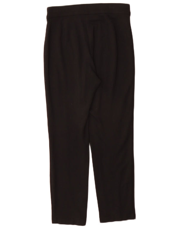 Marks & Spencer Dame Slim Trousers UK 10 Small W28 L27 Black Viscose