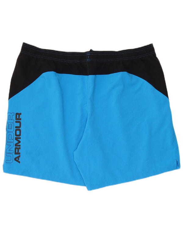 Under Armour Herre grafiske sportsshorts 3XL blå farveblok