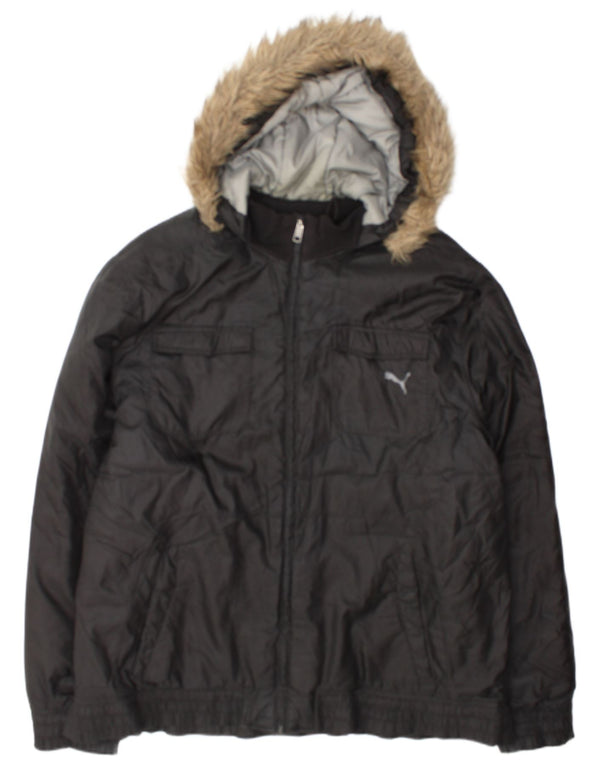 Puma Herre Hooded Utility Jacket UK 44 2XL Sort
