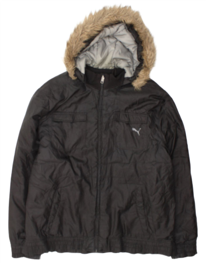 Puma Herre Hooded Utility Jacket UK 44 2XL Sort
