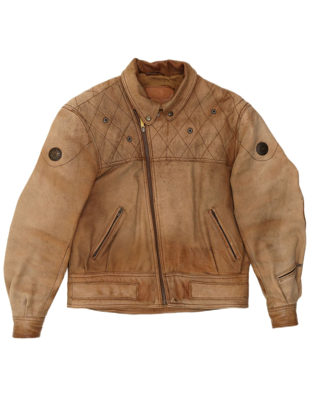 Schuh Herre Læderjakke UK 42 XL Brun Læder