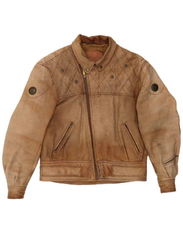 Schuh Herre Læderjakke UK 42 XL Brun Læder