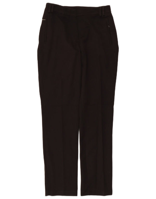 Marks & Spencer Womens Regular Chino Trousers UK 8 Small W28 L29 Black