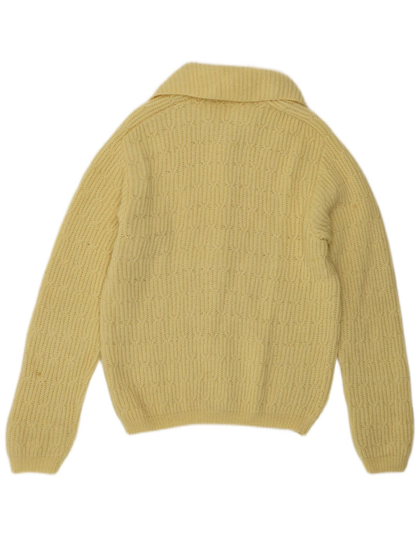 Vintage dame cardigan sweater IT 42 Medium Yellow