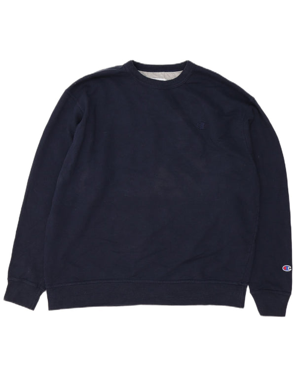 CHAMPION Herre Sweatshirt Jumper XL Marineblå Bomuld