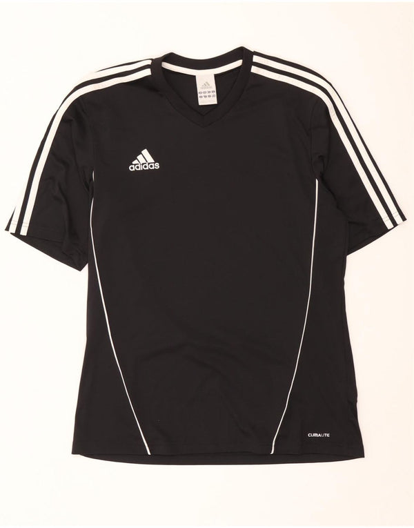 Adidas Herre Climalite T-Shirt Top Medium Sort Polyester