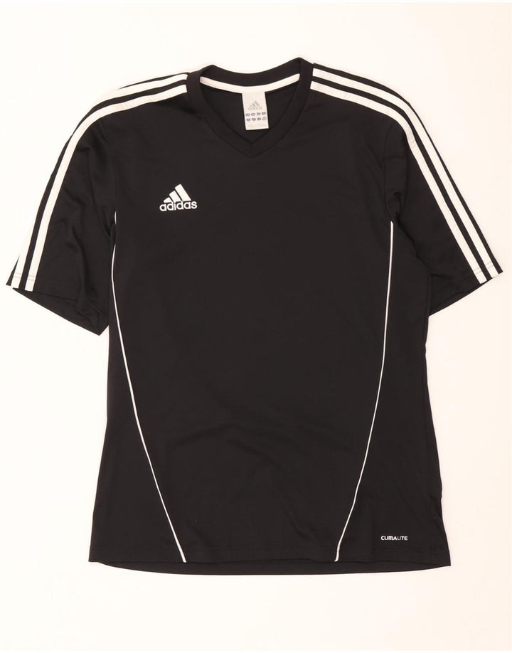 Adidas Herre Climalite T-Shirt Top Medium Sort Polyester